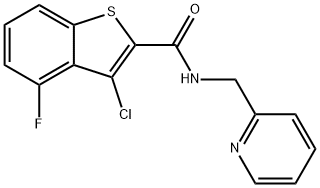 Benzo[b]thiophene-2-carboxamide, 3-chloro-4-fluoro-N-(2-pyridinylmethyl)- (9CI) 结构式
