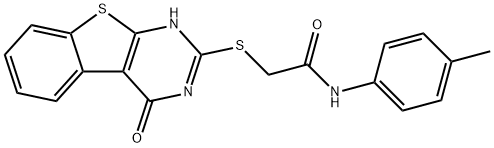 Acetamide, 2-[(1,4-dihydro-4-oxo[1]benzothieno[2,3-d]pyrimidin-2-yl)thio]-N-(4-methylphenyl)- (9CI) 结构式