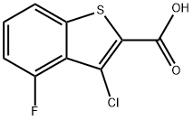 3-氯-4-氟-2-苯并噻吩羧酸 结构式