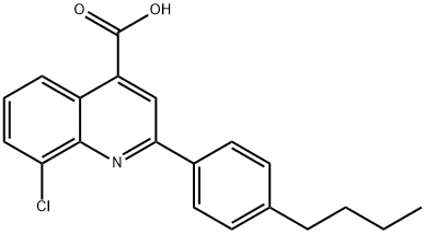 2-(4-BUTYLPHENYL)-8-CHLOROQUINOLINE-4-CARBOXYLICACID 结构式