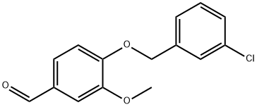 4-(3-氯苄基)氧基-3-甲氧基-苯甲醛 结构式