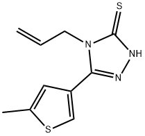 4-烯丙基-5-(5-甲基-3-噻吩)-2H-1,2,4-三唑-3-硫酮 结构式