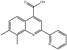 7,8-二甲基-2-(吡啶-2-基)喹啉-4-羧酸 结构式