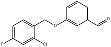 3-(2-氯-4-氟-苄基)氧基苯甲醛 结构式