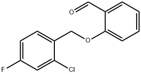 2-(2-氯-4-氟-苄基)氧基苯甲醛 结构式