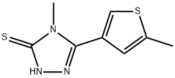 4-甲基-5-(5-甲基-3-噻吩)-2H-1,2,4-三唑-3-硫酮 结构式