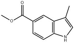 3-甲基吲哚-5-甲酸甲酯 结构式