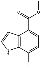 1H-Indole-4-carboxylic acid, 7-fluoro-, Methyl ester 结构式