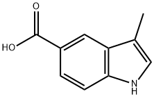 3-甲基-1H-5-吲哚甲酸 结构式
