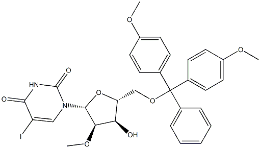 5'-O-DMT-5-I-2'-OME-RU 结构式