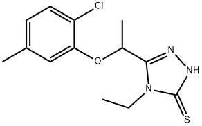 5-(1-(2-氯-5-甲基苯氧基)乙基)-4-乙基-4H-1,2,4-三唑-3-硫醇 结构式