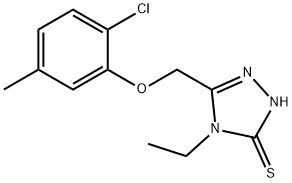 5-[(2-氯-5-甲基-苯氧基)甲基]-4-乙基-2H-1,2,4-三唑-3-硫酮 结构式