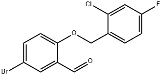 5-溴-2-(2-氯-4-氟-苄基)氧基-苯甲醛 结构式