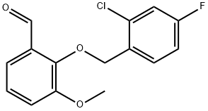 2-(2-氯-4-氟-苄基)氧基-3-甲氧基-苯甲醛 结构式
