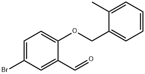 5-溴-2-[(2-甲苄基)氧基]苯甲醛 结构式