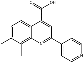 7,8-二甲基-2-(吡啶-4-基)喹啉-4-羧酸 结构式