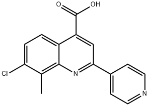 7-氯-8-甲基-2-吡啶-4-基-喹啉-4-羧酸 结构式