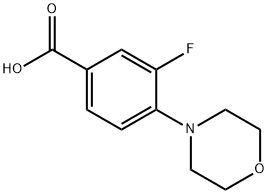 3-氟-4-(4-吗啉基)苯甲酸 结构式