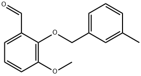 3-甲氧基-2-[(3-甲苄基)氧基]苯甲醛 结构式