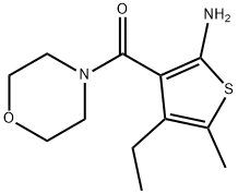 (2-氨基-4-乙基-5-甲基-噻吩-3-基)-吗啉-4-基-甲酮 结构式