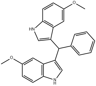 5-methoxy-3-((5-methoxy-1H-indol-
3-yl)(phenyl)methyl)-1H-indole 结构式