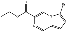 6-溴吡咯[1,2-A]吡嗪-3-羧酸乙酯 结构式