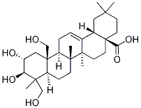 2ALPHA,19ALPHA,23-三羟基齐墩果酸 结构式