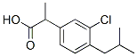 2-(3-Chloro-4-isobutylphenyl)propionic acid 结构式