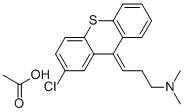 3-(2-氯-9H-噻吨-9-亚基)-N,N-二甲基-1-丙胺乙酸盐 结构式
