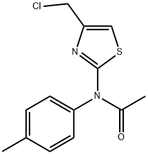 N-[4-(氯甲基)-1,3-噻唑-2-基]-N-(4-甲基苯基)乙酰胺 结构式