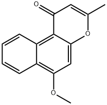 6-Methoxy-3-methyl-1H-naphtho[2,1-b]pyran-1-one 结构式