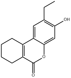 2-乙基-3-羟基-7,8,9,10-四氢-6H-苯并[C]苯并吡喃-6-酮 结构式