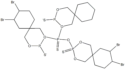 3,3'-oxybis[8,9-dibromo-2,4-dioxa-3-phosphaspiro[5.5]undecane] 3,3'-disulphide 结构式