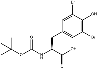 (S)-N-BOC-3,5-二溴-4-羟基-苯丙氨酸 结构式