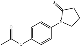 2-Pyrrolidinethione,  1-[4-(acetyloxy)phenyl]- 结构式