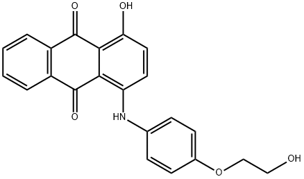 1-hydroxy-4-[[4-(2-hydroxyethoxy)phenyl]amino]anthraquinone 结构式