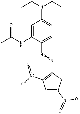 N-[5-(二乙氨基)-2-[(3,5-二硝基-2-噻吩基)偶氮]苯基]-乙酰胺 结构式