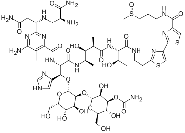 N1-(3-(Methylsulfinyl)propyl)bleomycinamide 结构式