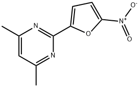 4,6-DIMETHYL-2-(5-NITRO-2-FURYL)PYRIMIDINE 结构式