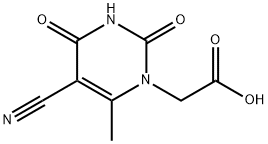 2-[5-氰基-6-甲基-2,4-二氧-3,4-二氢-1(2H)-嘧啶基]乙酸 结构式