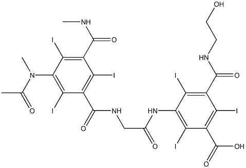 碘克沙酸 结构式