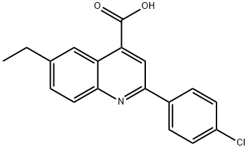 2-(4-氯苯基)-6-乙基喹啉-4-羧酸 结构式