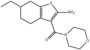 6-乙基-3-(吗啉-4-基羰基)-4,5,6,7-四氢-1-苯并噻吩-2-基胺 结构式