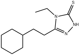 5-(2-环己基乙基)-4-乙基-2H-1,2,4-三唑-3-硫酮 结构式