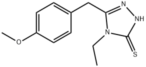 4-乙基-5-(4-甲氧基-苄基)-4H-[1,2,4]三唑-3-硫醇 结构式