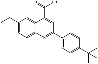 2-(4-(叔丁基)苯基)-6-乙基喹啉-4-羧酸 结构式