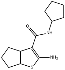 4H-Cyclopenta[b]thiophene-3-carboxamide,2-amino-N-cyclopentyl-5,6- 结构式