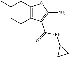 2-氨基-N-环丙基-4,5,6,7-四氢-1-苯并噻吩-3-甲酰胺 结构式