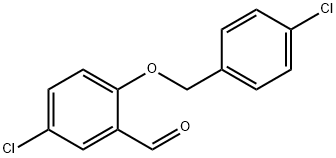 5-氯-2-(4-氯苄基)氧基-苯甲醛 结构式