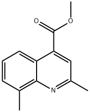 4-Quinolinecarboxylicacid,2,8-dimethyl-,methylester(9CI) 结构式